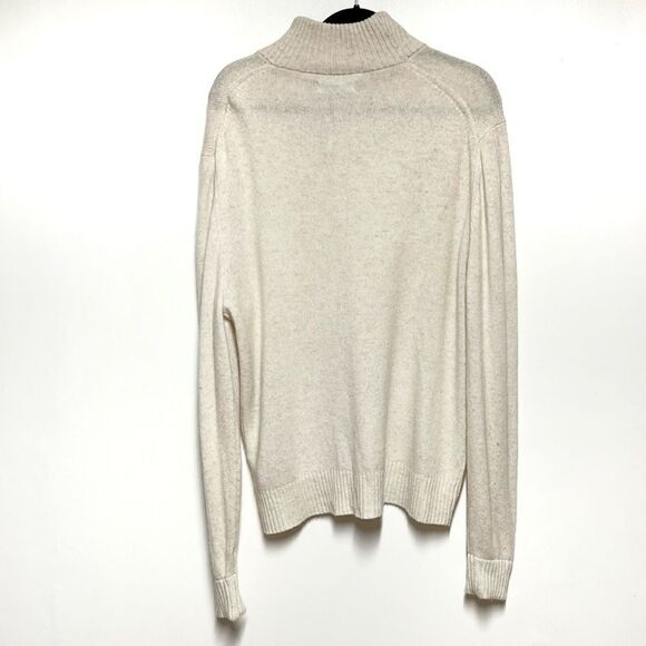 Everlane Mens The Felted Merino Shawl-Collar Wool Sweater Cream Mens L - Picture 3 of 6